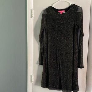 Lilly Pulitzer Black Glitter Long Sleeve Dress. Size small. Great condition.